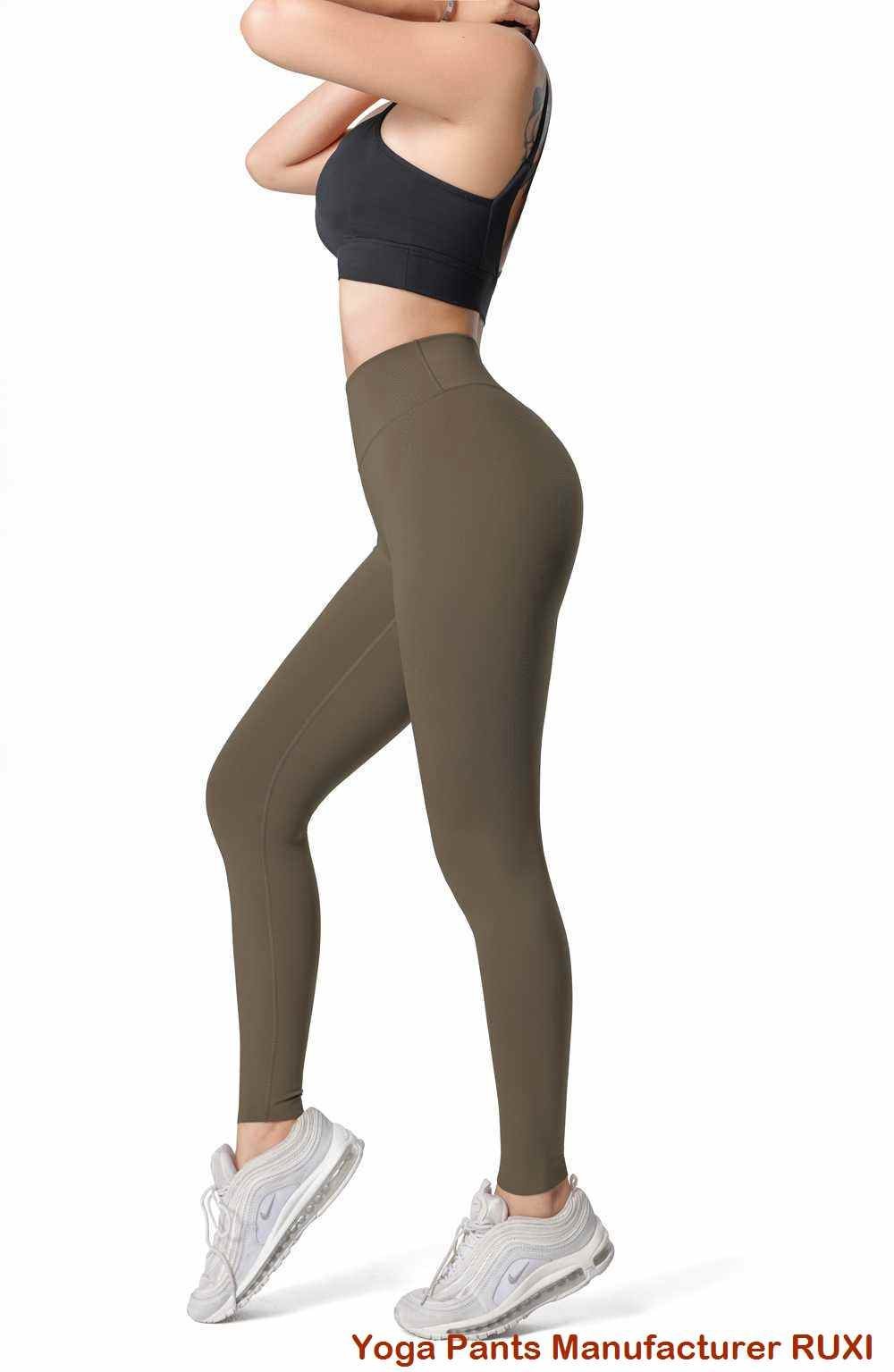 Leggings deportivos negros de cintura alta para mujer RUXI Leggings deportivos negros de cintura alta para mujer RUXI