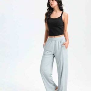 Leggings con bolsillos de color azul marino para mujer