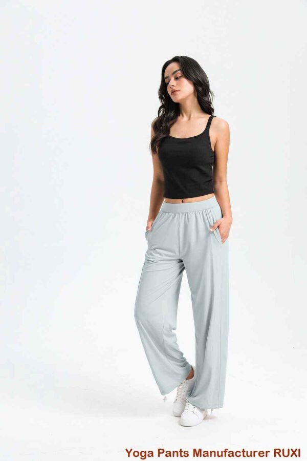 Leggings con bolsillos de color azul marino para mujer