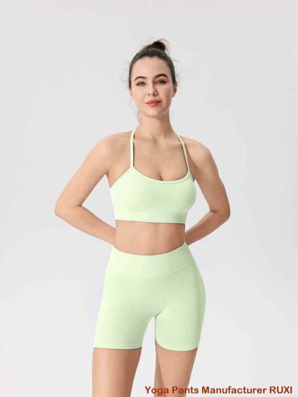 Sujetador deportivo de yoga verde esmeralda RUXI es1532