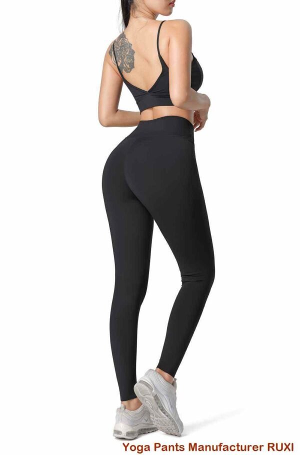 Pantalones de yoga capri de algodón de ajuste cómodo RUXI