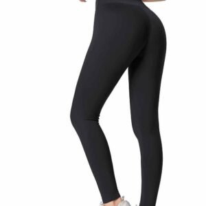 Pantalones de yoga de cintura alta con entrecruzamiento