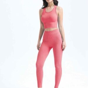 Conjunto de pantalones de yoga sin costuras para mujer