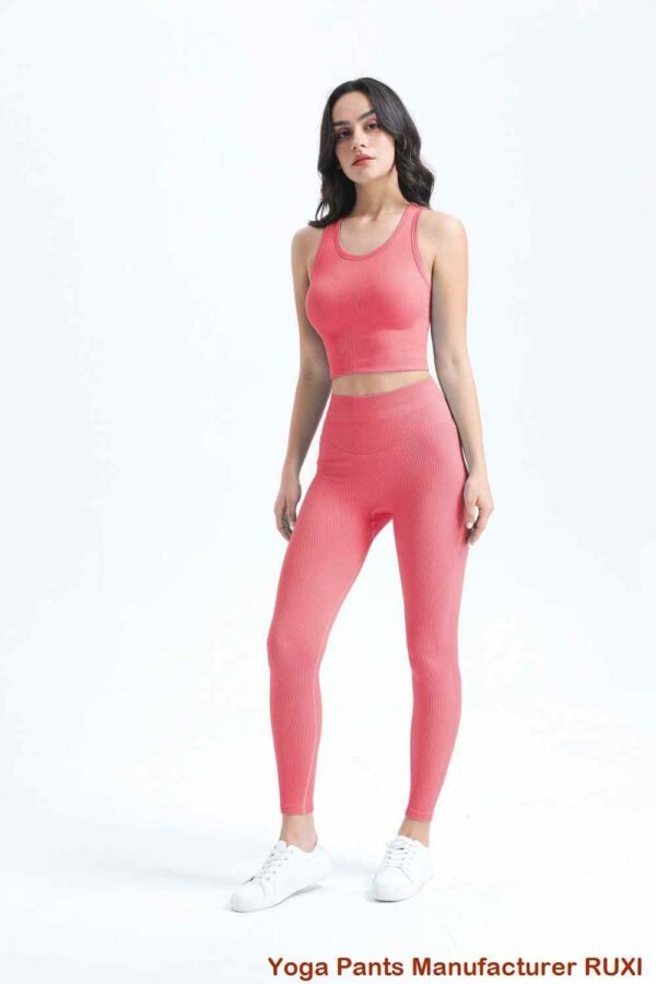 Conjunto de pantalones de yoga sin costuras para mujer