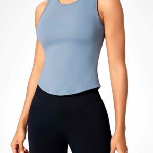 Pantalones capri de entrenamiento con bolsillos para mujer