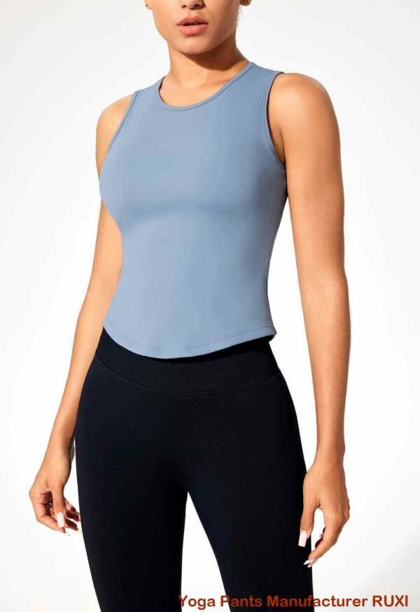 Pantalones capri de entrenamiento con bolsillos para mujer