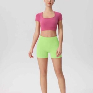 Leggings capri de yoga de cintura alta para mujer RUXI