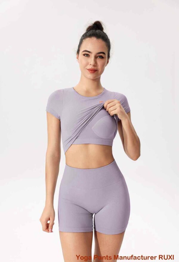 Top tipo bralette deportivo elástico sin costuras RUXI