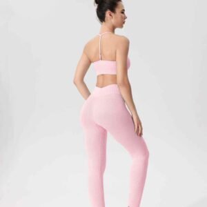 Leggings acampanados con canalé para un ajuste cómodo RUXI