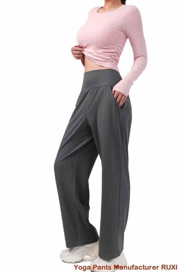 Pantalones de yoga acampanados de color azul marino RUXI