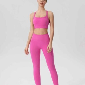 Pantalones de yoga acampanados y con pliegues RUXI es788