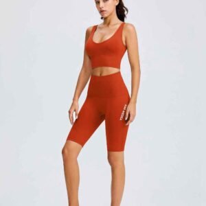 Leggings de cintura alta con escote en V sin costuras RUXI