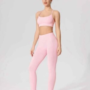 Sujetador deportivo rosa sin costuras para mujer RUXI