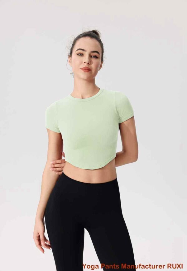 Leggings clásicos de cintura alta y fruncidos RUXI es384