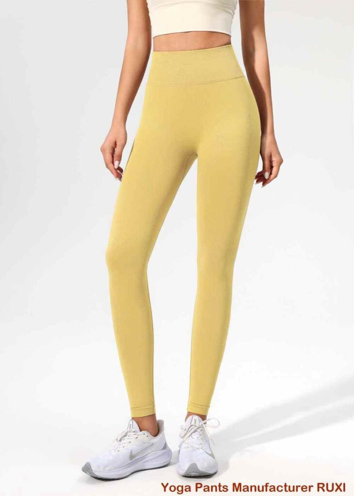 Pantalones cortos de gimnasia amarillos para mujer RUXI