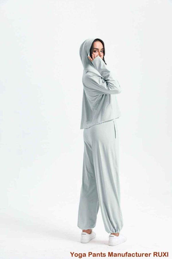 Leggings de yoga grises suaves para mujer RUXI es610