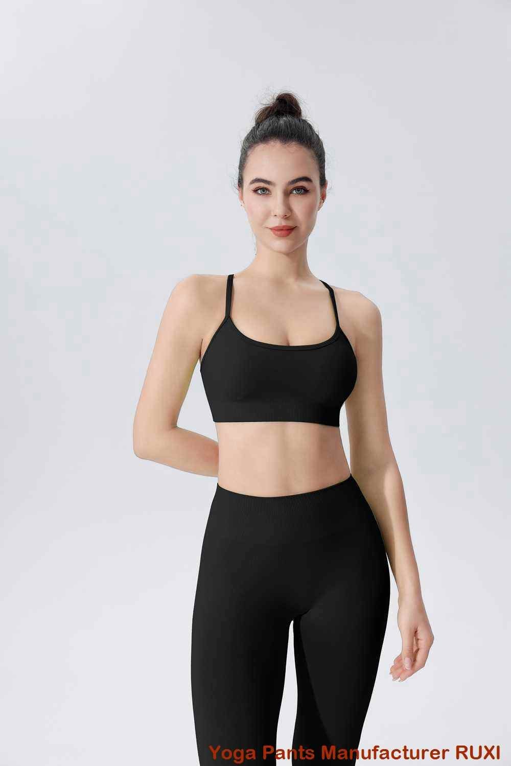 Leggings negros de entrenamiento con bolsillos RUXI es464 Leggings negros de entrenamiento con bolsillos RUXI es464