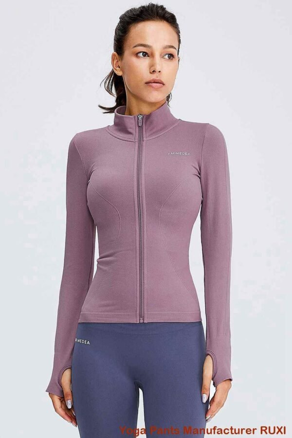 Leggings de yoga morados vibrantes para mujer RUXI es770