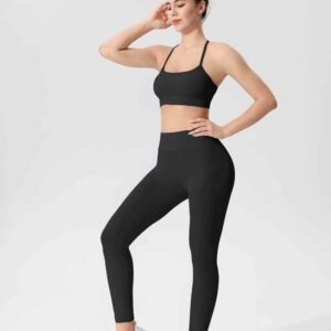 Conjunto cómodo de pantalones de yoga de pierna ancha RUXI