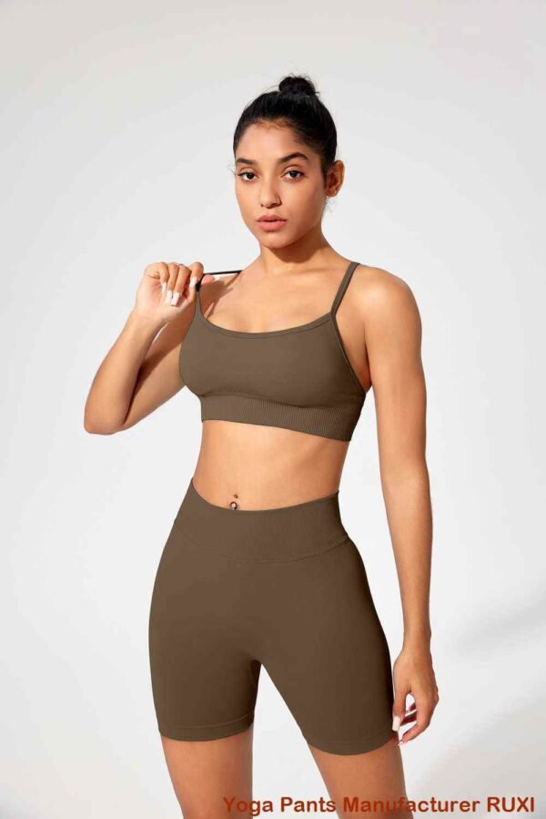 pantalones cortos de yoga grises RUXI es841