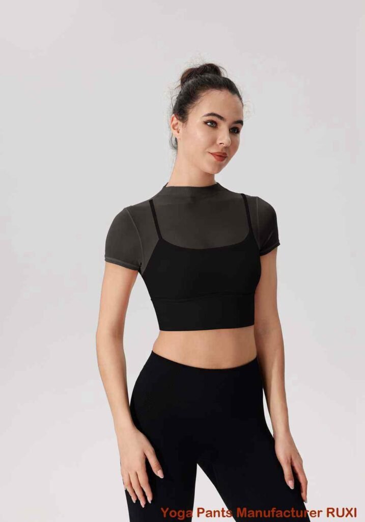 Pantalones cortos de yoga de cintura alta para mujer RUXI