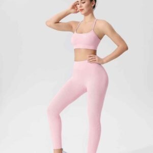 Pantalones de yoga sin costura delantera RUXI es414