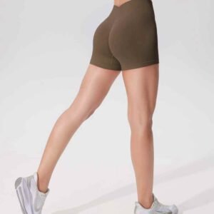 Conjunto elegante con leggings acampanados marrones RUXI