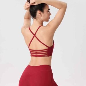 Conjunto de pantalones y top de yoga a juego para mujer
